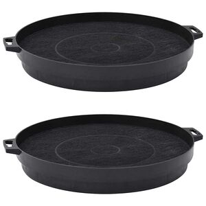 vidaXL Filtres &agrave; charbon pour hotte de cuisine 2 pcs 210 mm