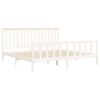 vidaXL Cadre de lit sans matelas blanc bois de pin massif