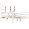 vidaXL Lit biblioth&egrave;que sans matelas blanc 160x200 cm bois pin massif