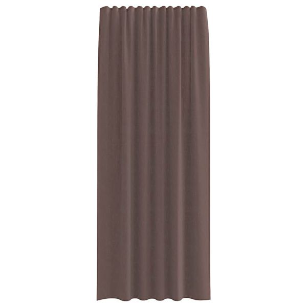 vidaXL Rideaux en voile avec passe-tringles 2 pcs marron