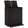 vidaXL Poubelle d'ext&eacute;rieur noir 78x41x86 cm polypropyl&egrave;ne