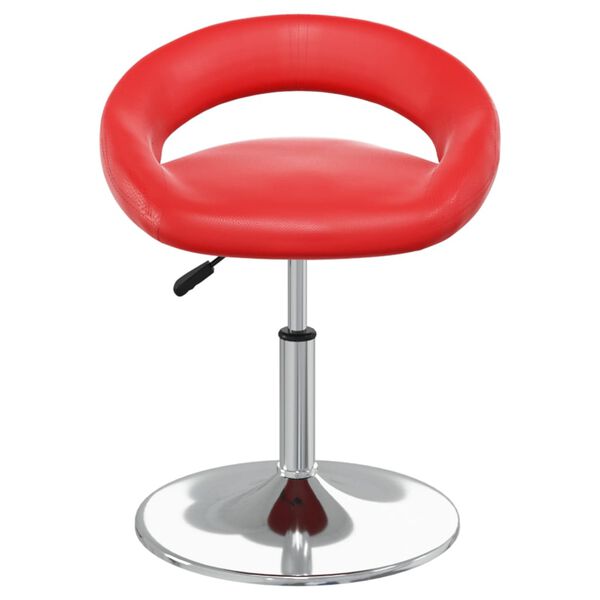 vidaXL Chaises pivotantes &agrave; manger lot de 4 rouge similicuir