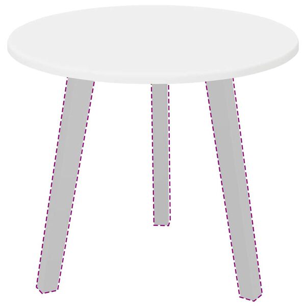 vidaXL Plateau de table Blanc 50 x 50 x 1,5 cm Bois d'ing&eacute;nierie