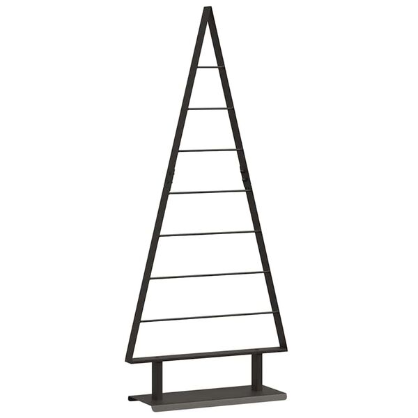 vidaXL Arbre de No&euml;l en m&eacute;tal avec support Noir 125,5 cm Acier