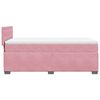 vidaXL Sommier &agrave; lattes de lit avec matelas Rose 90x200 cm Velours