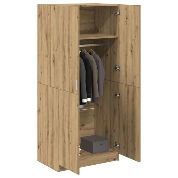 vidaXL Garde-robe ch&ecirc;ne artisanal 80x52x180 cm bois d'ing&eacute;nierie