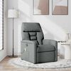 vidaXL Fauteuil inclinable de massage en tissu gris fonc&eacute;
