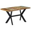 vidaXL Table &agrave; manger 140x70x75 cm Bois de r&eacute;cup&eacute;ration massif