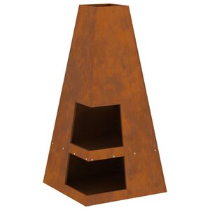 vidaXL Braise Marron 50 x 50 x 100 cm Acier