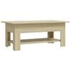 vidaXL Table basse ch&ecirc;ne sonoma 102x55x42 cm bois d'ing&eacute;nierie