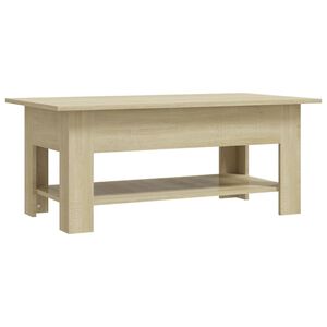 vidaXL Table basse ch&ecirc;ne sonoma 102x55x42 cm bois d'ing&eacute;nierie