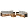 vidaXL Ensemble de canap&eacute;s d'ext&eacute;rieur 9 pc Naturel et gris clair