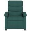 vidaXL Fauteuil inclinable de massage vert foncé tissu