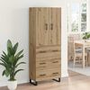 vidaXL Haut Armoire 2 pcs Ch&ecirc;ne artisanal 69,5 x 34 x 180 cm