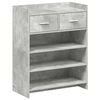 vidaXL Cabinet &agrave; chaussures avec tiroir Gris b&eacute;ton 73,5 x 36 x 92 cm