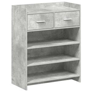 vidaXL Cabinet &agrave; chaussures avec tiroir Gris b&eacute;ton 73,5 x 36 x 92 cm