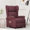 vidaXL Fauteuil &eacute;lectrique de massage &agrave; oreilles violet tissu