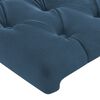 vidaXL T&ecirc;te de lit Bleu fonc&eacute; 144 x 7 x 118/128 cm Velours