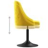vidaXL Chaise de salle &agrave; manger Jaune moutarde Velours
