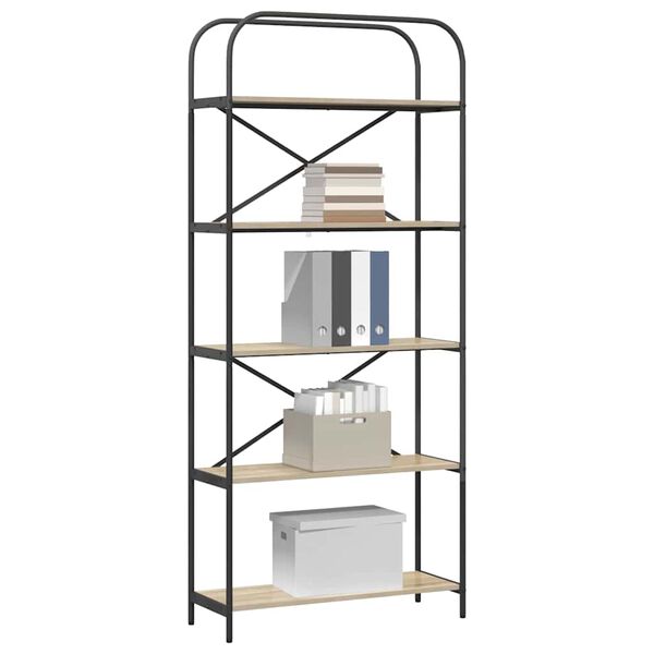 vidaXL &Eacute;tag&egrave;re Ch&ecirc;ne Sonoma 80 x 30 x 183 cm Bois d'ing&eacute;nierie