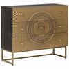 vidaXL Armoire &agrave; tiroirs avec tiroir Laiton 75 x 30 x 65 cm