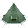vidaXL Tente de camping tipi 4 personnes vert imperméable