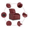 vidaXL Fauteuil inclinable Rouge bordeaux Similicuir