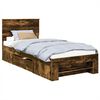 vidaXL Cadre de lit Ch&ecirc;ne fum&eacute; 80 x 200 cm Bois d'ing&eacute;nierie
