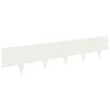 vidaXL Bordure de Pelouse 50 pc 100 x 20 cm Acier Blanc