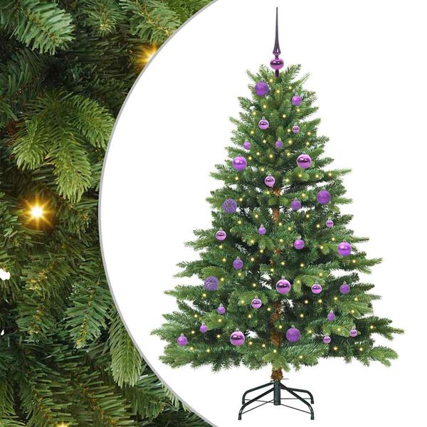 vidaXL Sapin de No&euml;l artificiel avec 150 LED Vert 150 cm PE et PVC