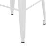 vidaXL Tabourets de bar empilables lot de 2 blanc Métal