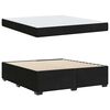 vidaXL Cadre de lit avec matelas Noir 180 x 200 cm tissu
