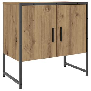 vidaXL Armoire lavabo de salle de bain ch&ecirc;ne artisanal 60x33x60 cm
