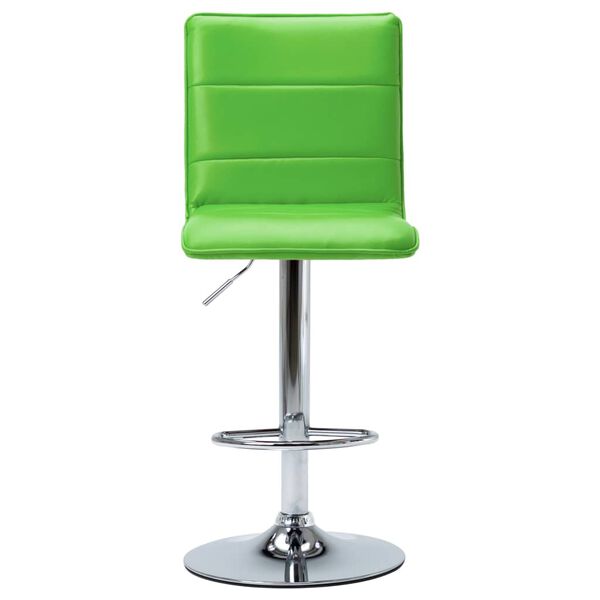 vidaXL Chaise de bar Vert Similicuir