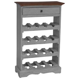 vidaXL Casier &agrave; bouteilles bois d'acajou massif 55x23x85 cm