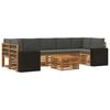 vidaXL Ensemble de canap&eacute;s d'ext&eacute;rieur 8 pc Naturel et Anthracite
