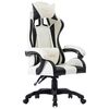vidaXL Fauteuil de jeux vid&eacute;o Blanc Similicuir
