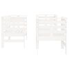 vidaXL Salon de jardin 3 pcs blanc bois massif de pin
