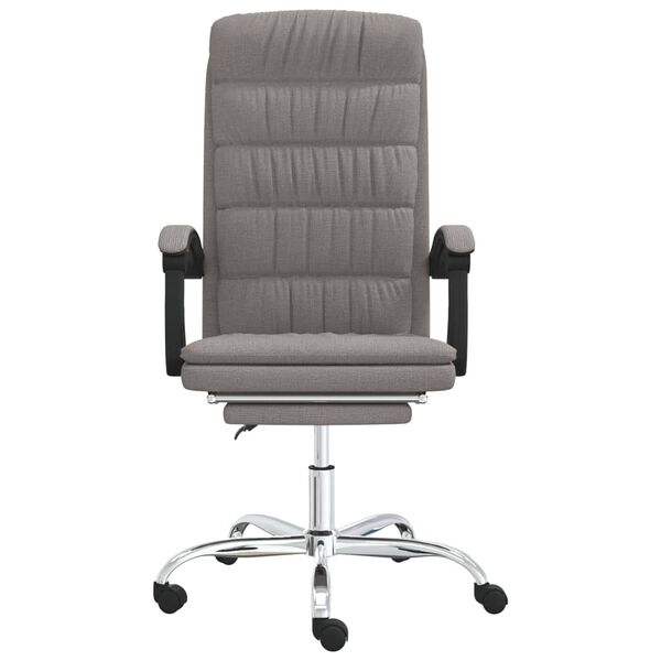 vidaXL Fauteuil inclinable de bureau Taupe Tissu