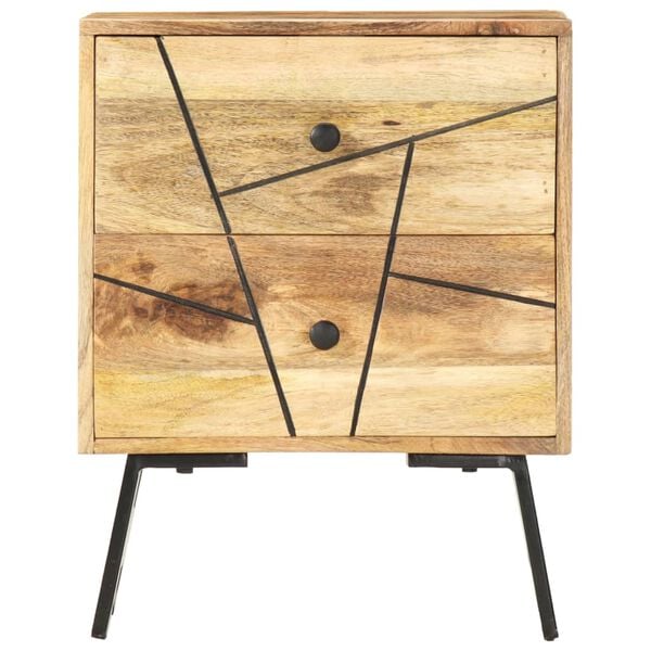 vidaXL Table de chevet 40x30x50 cm Bois de manguier massif