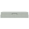 vidaXL Lit avec rangement et matelas Gris clair 90 x 190 cm Velours