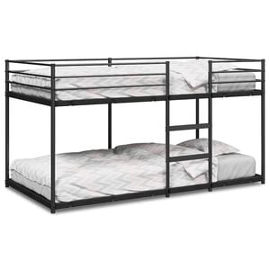 vidaXL Lit superpos&eacute; sans matelas noir 75x190 cm acier