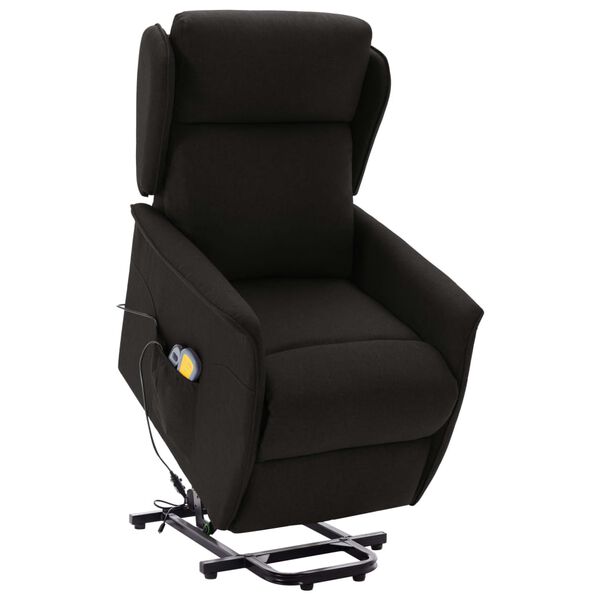 vidaXL Fauteuil de massage Noir Tissu