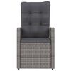 vidaXL Salon de jardin 7 pcs avec coussins Résine tressée Gris