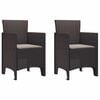 vidaXL Chaise de jardin 2 pc Marron Polypropyl&egrave;ne