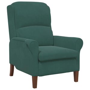 vidaXL fauteuil Vert fonc&eacute; Velours