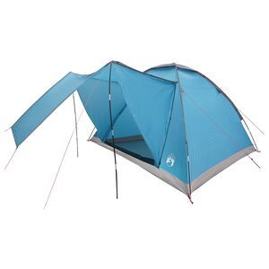 vidaXL Tente de camping 4 personne Bleu Polyester et Acier