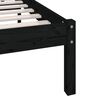 vidaXL Cadre de lit sans matelas noir bois massif