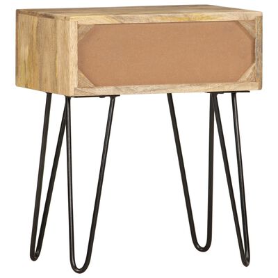 vidaXL Table de chevet 40 x 30 x 50 cm Bois de manguier massif