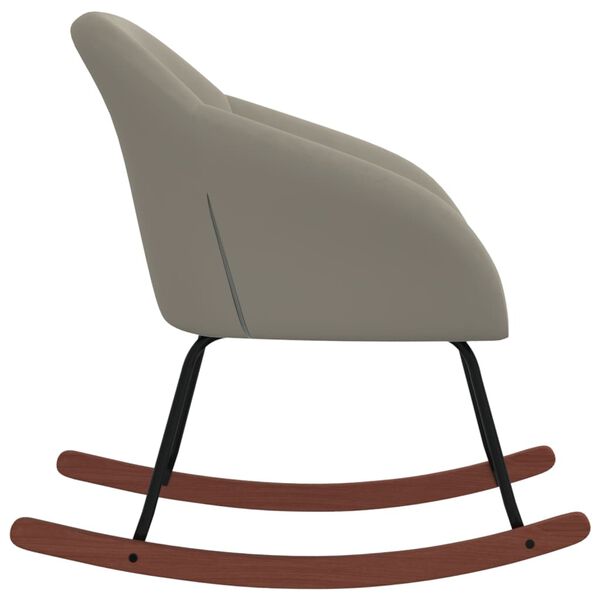 vidaXL Chaise &agrave; bascule Gris clair Tissu